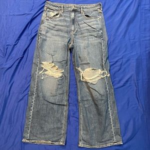 American Eagle- Super High Rise Baggy Wide Leg jeans